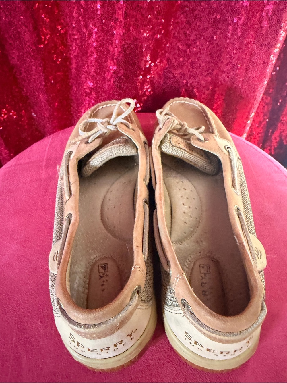 Sperry Women's Tan & Beige Moccasin Boat Shoes - Picture 2 of 4